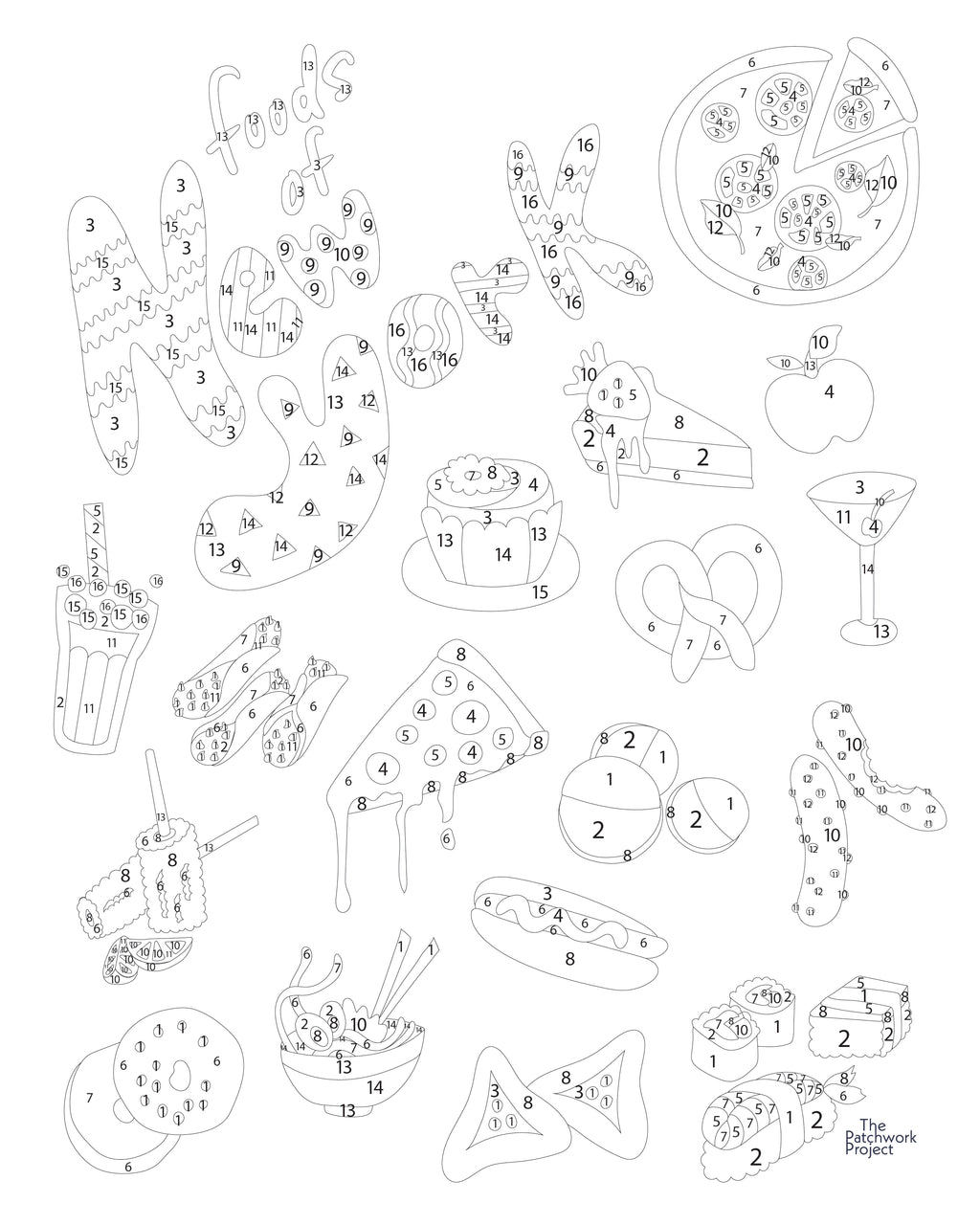Paint-by-Numbers Kit, Foods of New York