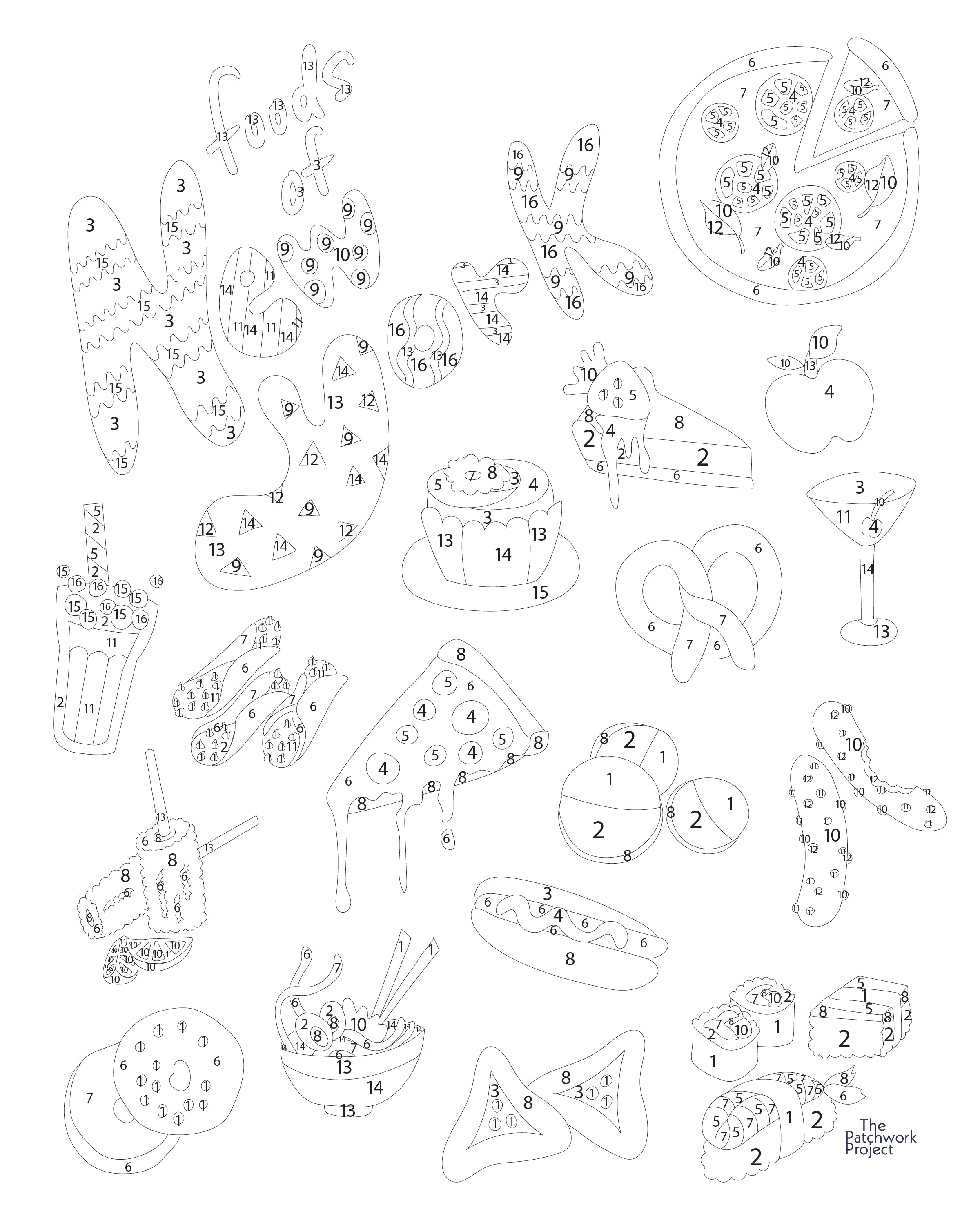 Paint-by-Numbers Kit, Foods of New York