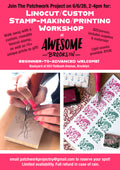 Linocut/Stamp-making & Printing Workshop – June 6