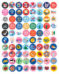 Magnets- 1" glass- pack of 50