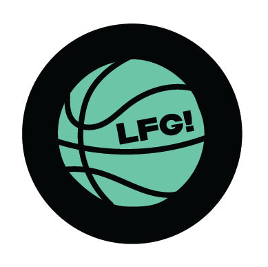 Magnet- LFG Basketball, Black and Teal