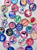 Magnets- 1" glass- pack of 50