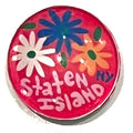 Magnet- Staten Island Flowers, Red