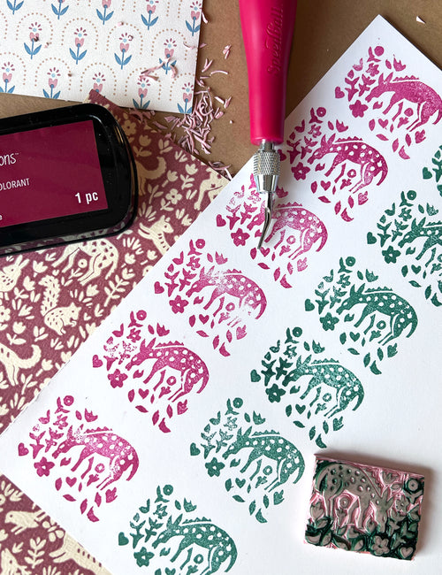 Linocut/Stamp-making & Printing Workshop – July 18