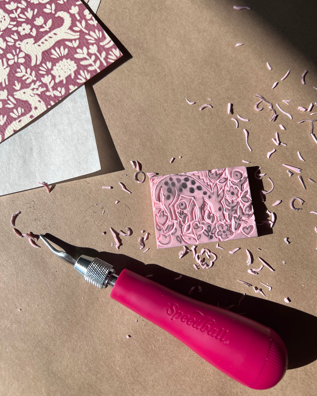 Linocut/Stamp-making & Printing Workshop – July 18