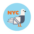 Magnet- NYC Pigeon, Blue