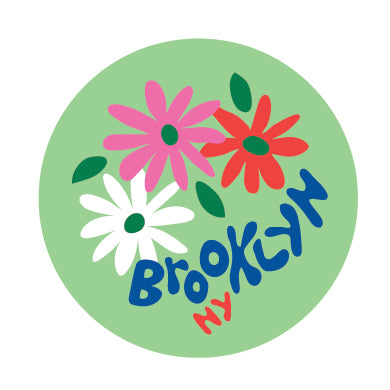Magnet- Brooklyn flowers, green