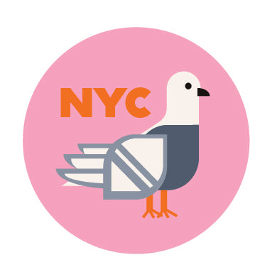 Magnet- NYC Pigeon, Pink